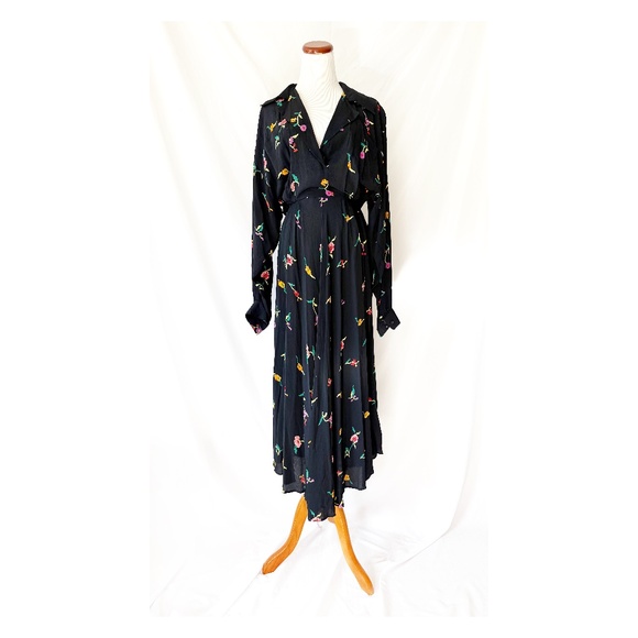 Norma Kamali Dresses & Skirts - 1980s Norma Kamali Floral Dress Size 4